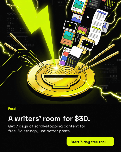 Bold graphic poster and flat vector sample image for a social media ad.