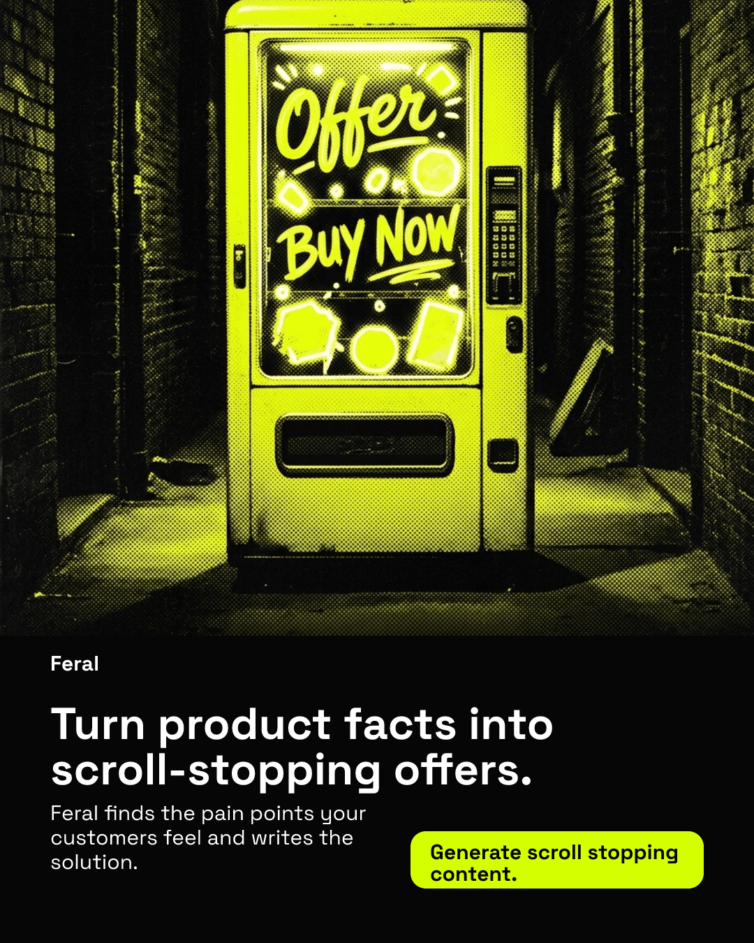 Retro print ad sample image for a social media ad.
